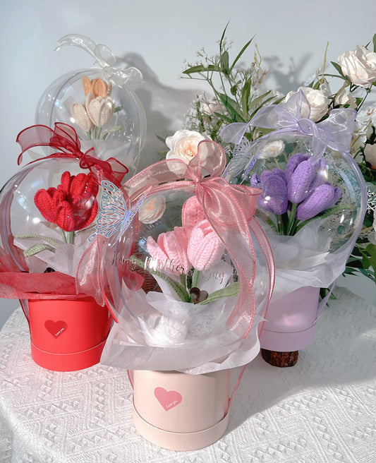 亞克力波波編織花